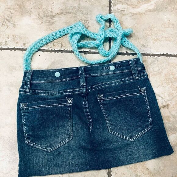 Vigoss Jeans Denim Crossbody Bag Purse Handmade - Picture 2 of 6